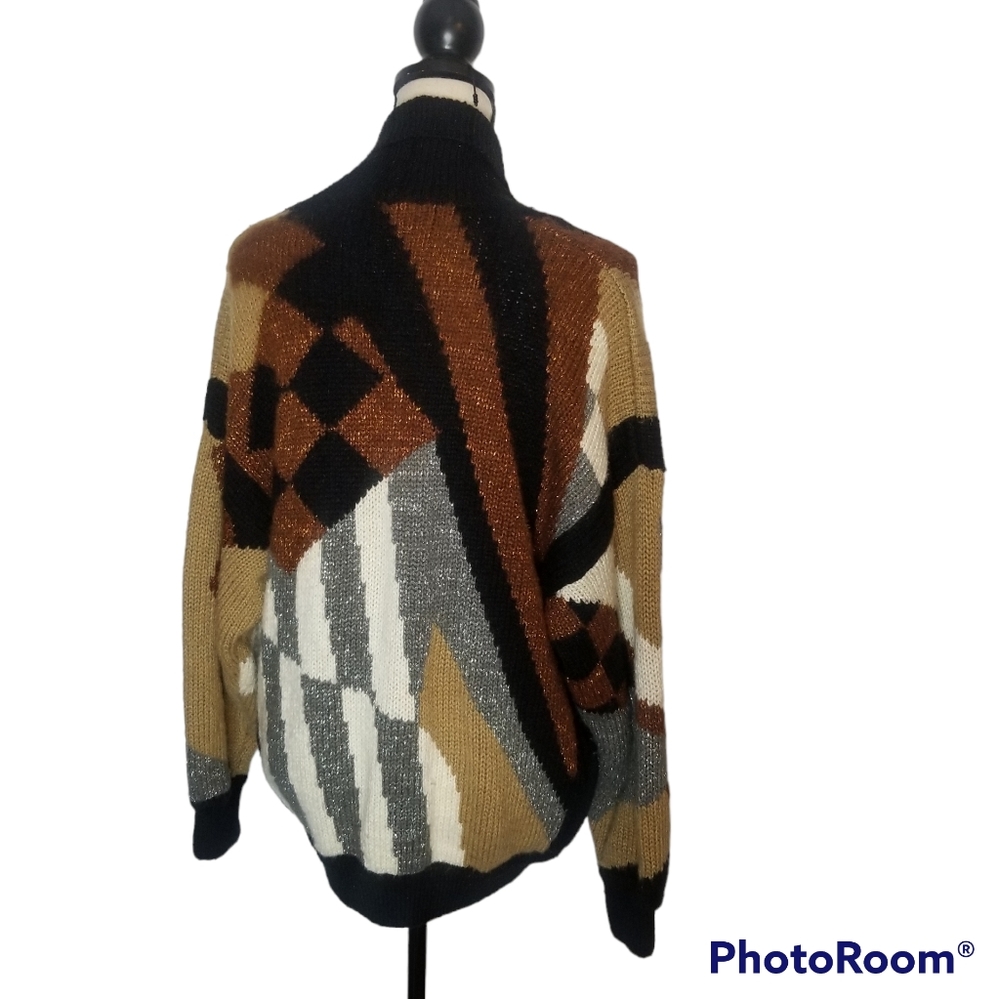 Vintage Bramble Lane Women's Animal Print Cardigan - Picture 4 of 9